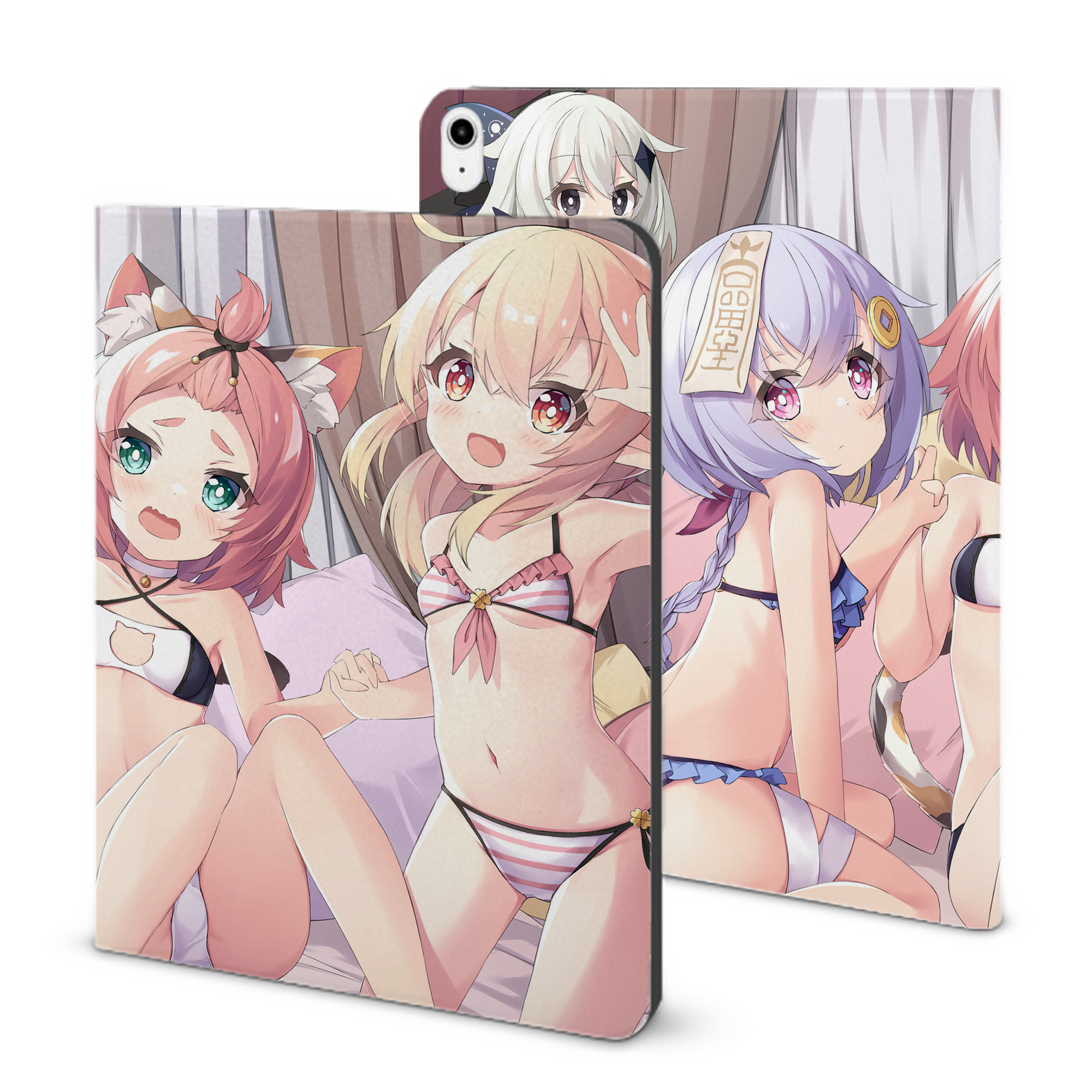 げんし神 genshin IPadケース ペンホルダー付き ブックスタイルデザイン